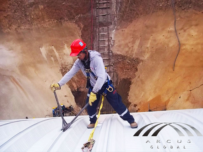 terceteo de arcotecho o techo autoportante