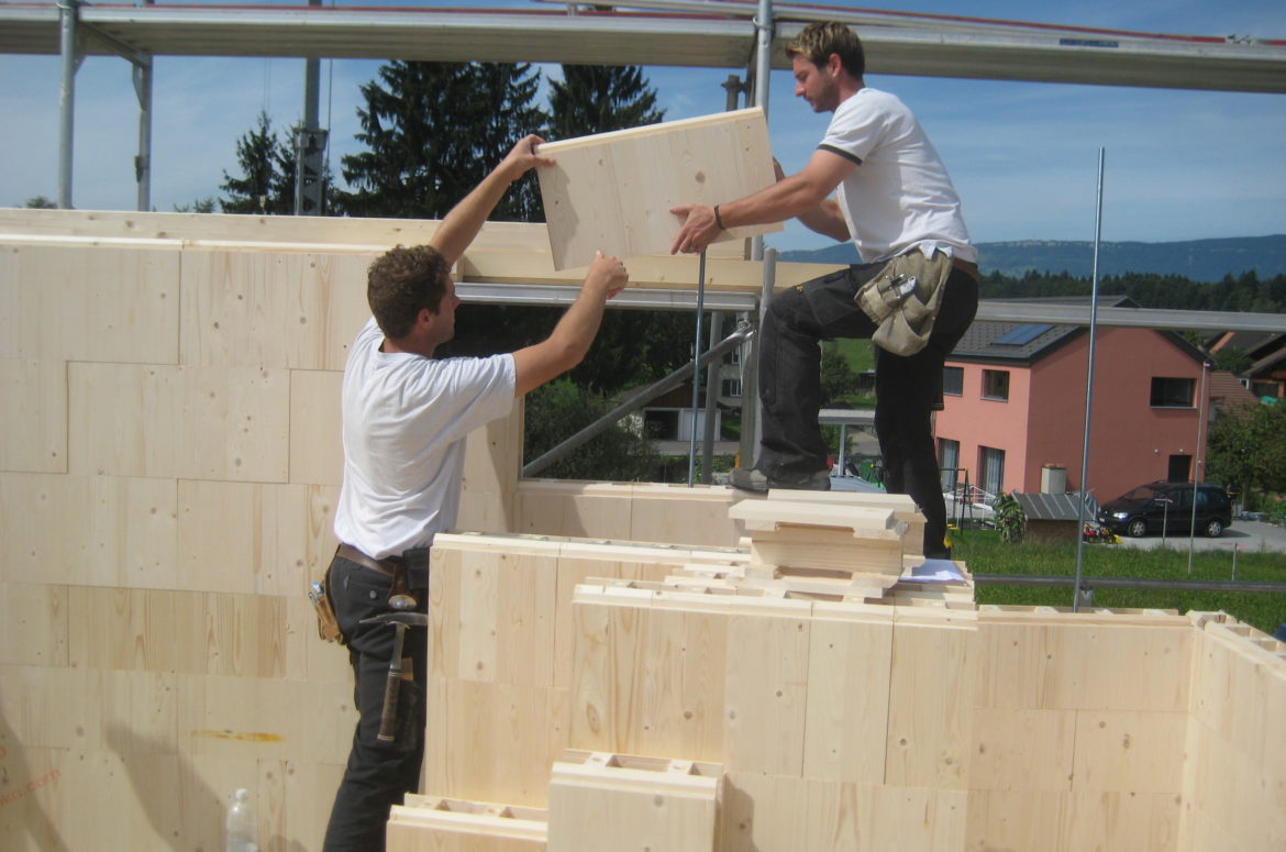 Sistema modular de bloques de madera
