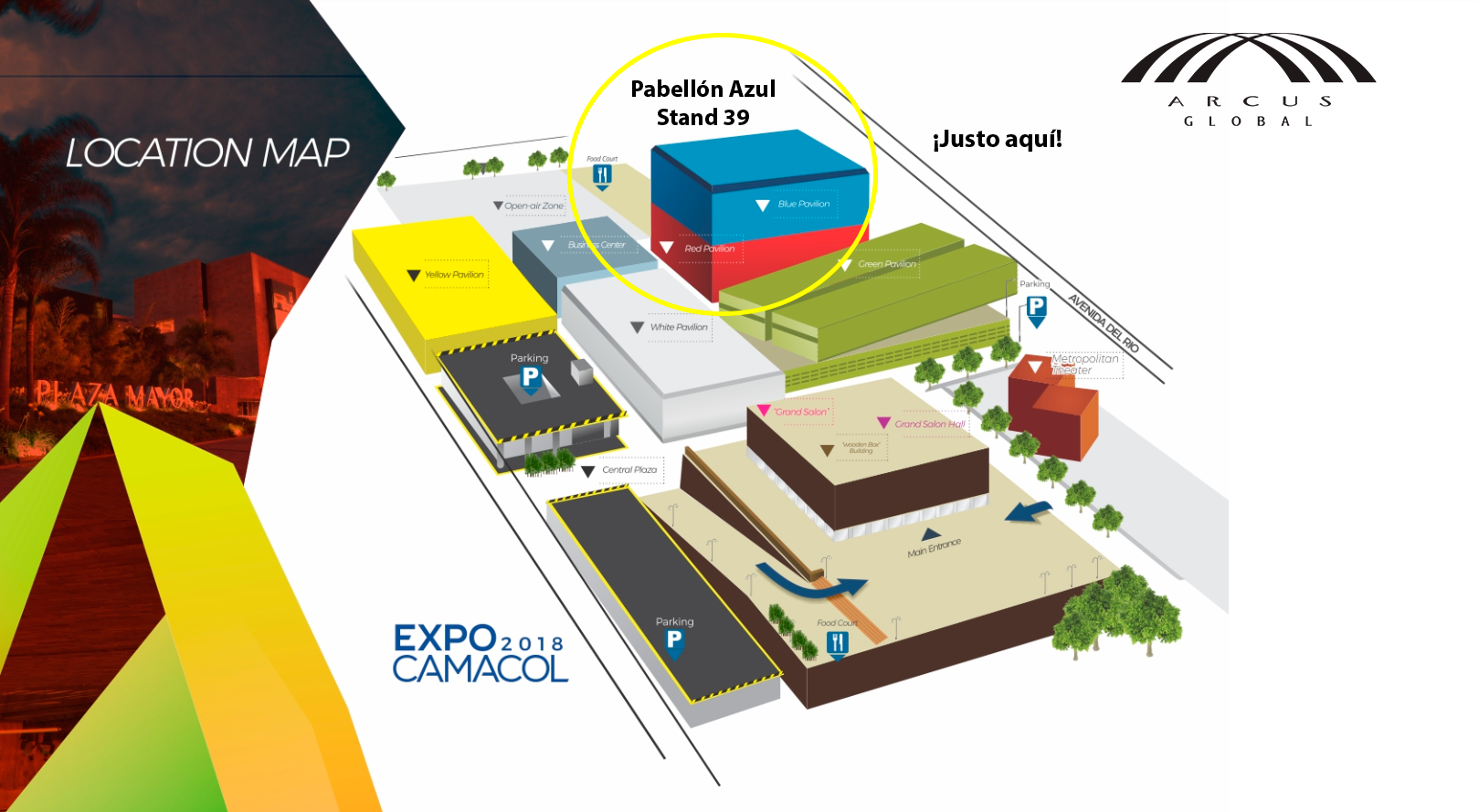 Mapa de expositores de Expo CAMACOL 2018