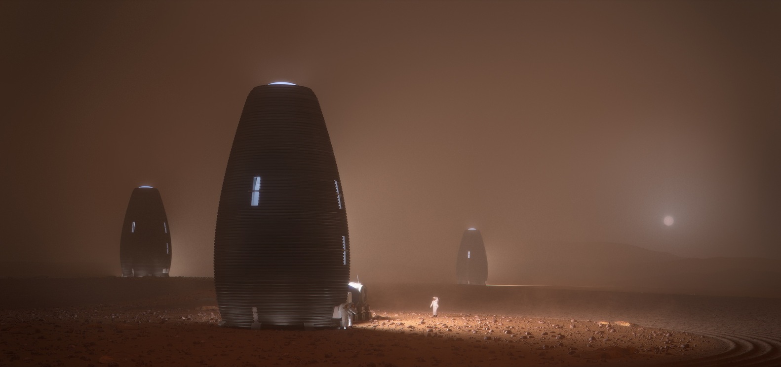 Cápsulas impresas en 3D para astronautas en Marte
